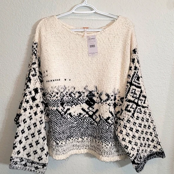 Free People Midnight Beach Pullover in Evening Ivory Combo - Picture 7 of 12